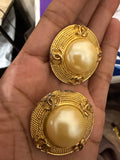 Chanel CC Gold Plated Earrings