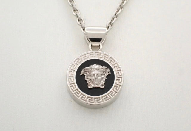 Versace Silver Medusa Necklace 22cm