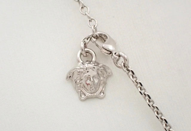 Versace Silver Medusa Necklace 22cm