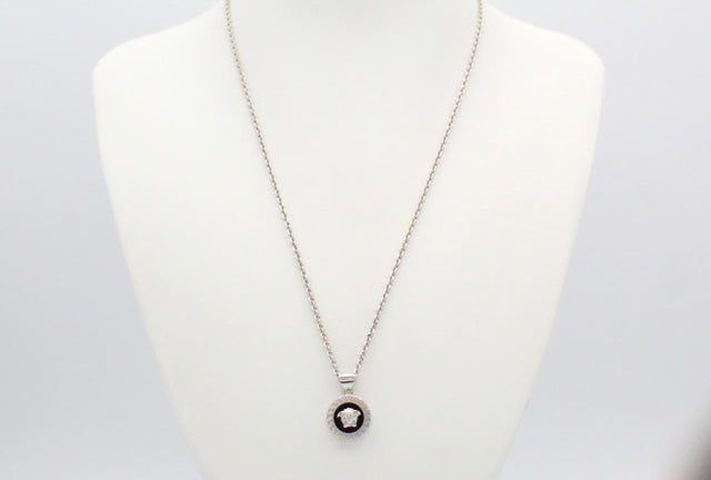 Versace Silver Medusa Necklace 22cm