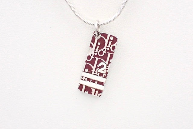 Christian Dior Trotter Necklace Burgandy