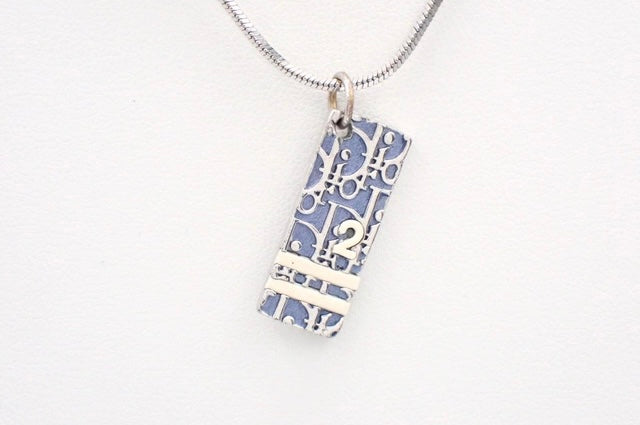 Christian Dior Trotter Necklace Light Blue