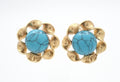 Chanel Teal Clip On Earrings