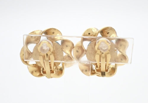 Chanel Teal Clip On Earrings